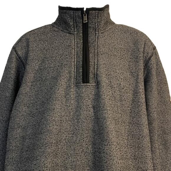 Orvis Sherpa Fleece Lined Jacket 1/4 Zip Pullover Size XXL Coat Gray Men's Warm - Picture 2 of 6